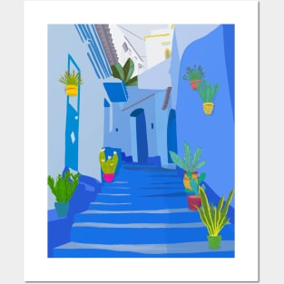 Chefchaouen, Blue city, Morocco Posters and Art